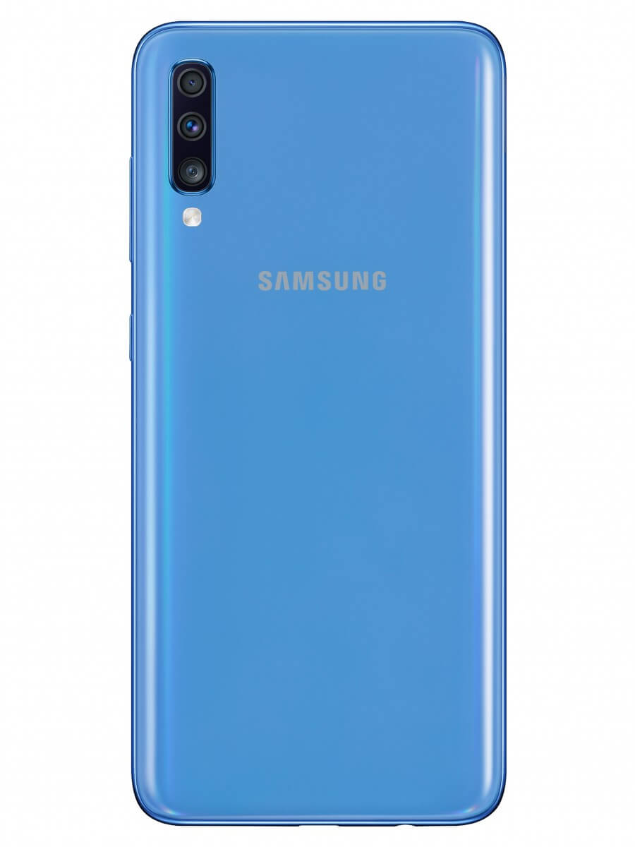 Galaxy A70 ฝาหลังมีเอฟเฟ็กต์แบบปริซึม Blue