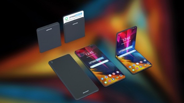 Sharp's foldable smartphone showcased in 3D renders