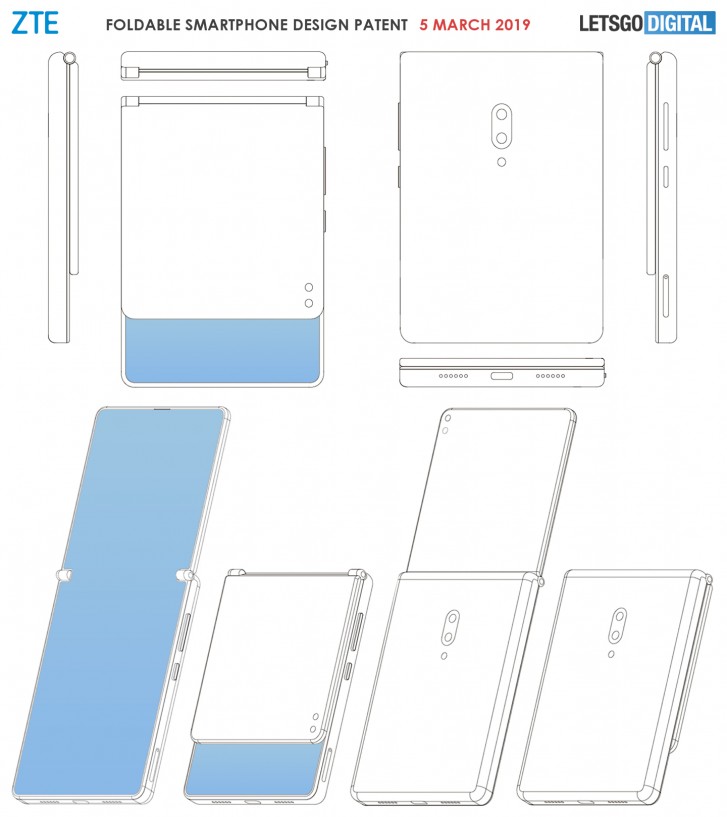 ZTE patent foldable smartphone