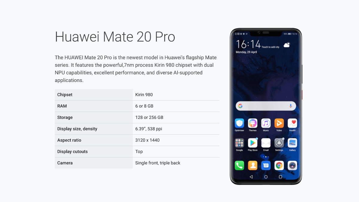 Google reinstates Huawei Mate 20 Pro entry on Android Q Beta site