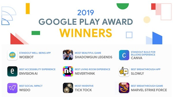 Here are the winning apps and games of the Google Play Awards