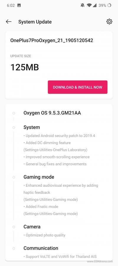 OnePlus 7 Pro receives first firmware update