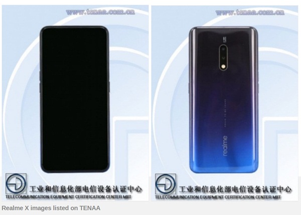 Realme X photo shows notchless display