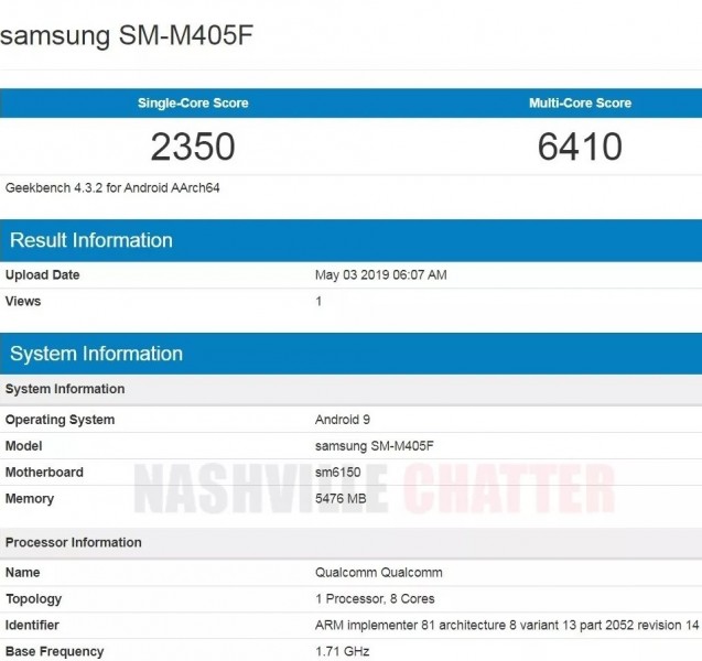 Samsung Galaxy M40 key specs revealed through Geekbench