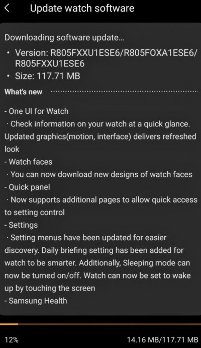One UI for Samsung Galaxy Watch LTE 46mm is rolling out
