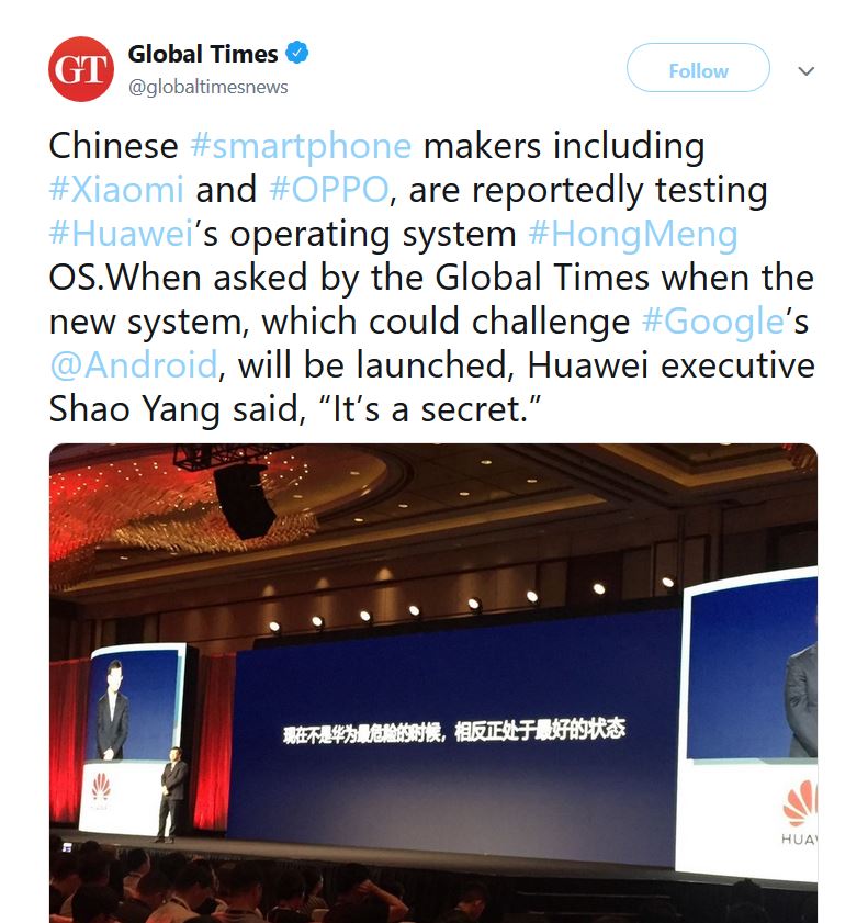 Xiaomi and OPPO are reportedly testing Huawei’s Hongmeng OS is not true