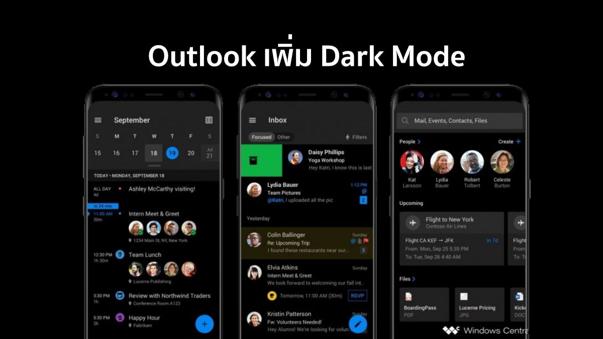 Here's Outlook's new dark mode for Android and iOS
