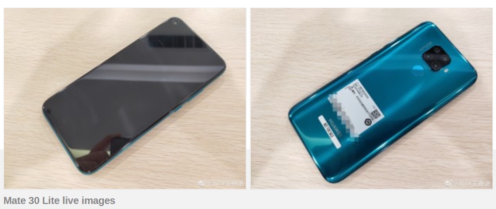 Huawei Mate 30 Lite shown off in live images