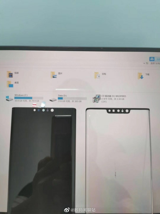 Leaked photos surface with alleged Mate 30 Pro display