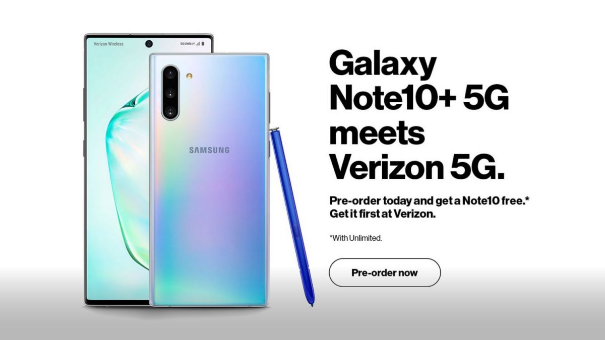 Leaked promo image confirms Galaxy Note 10+ 5G Verizon exclusivity