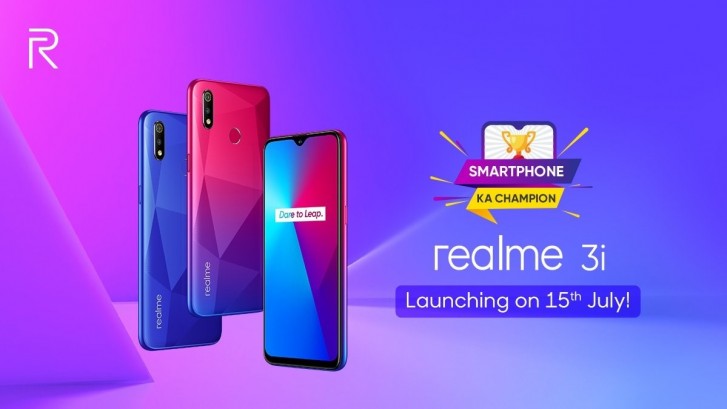 Realme confirmed the July 15 launch of the Realme 3i 