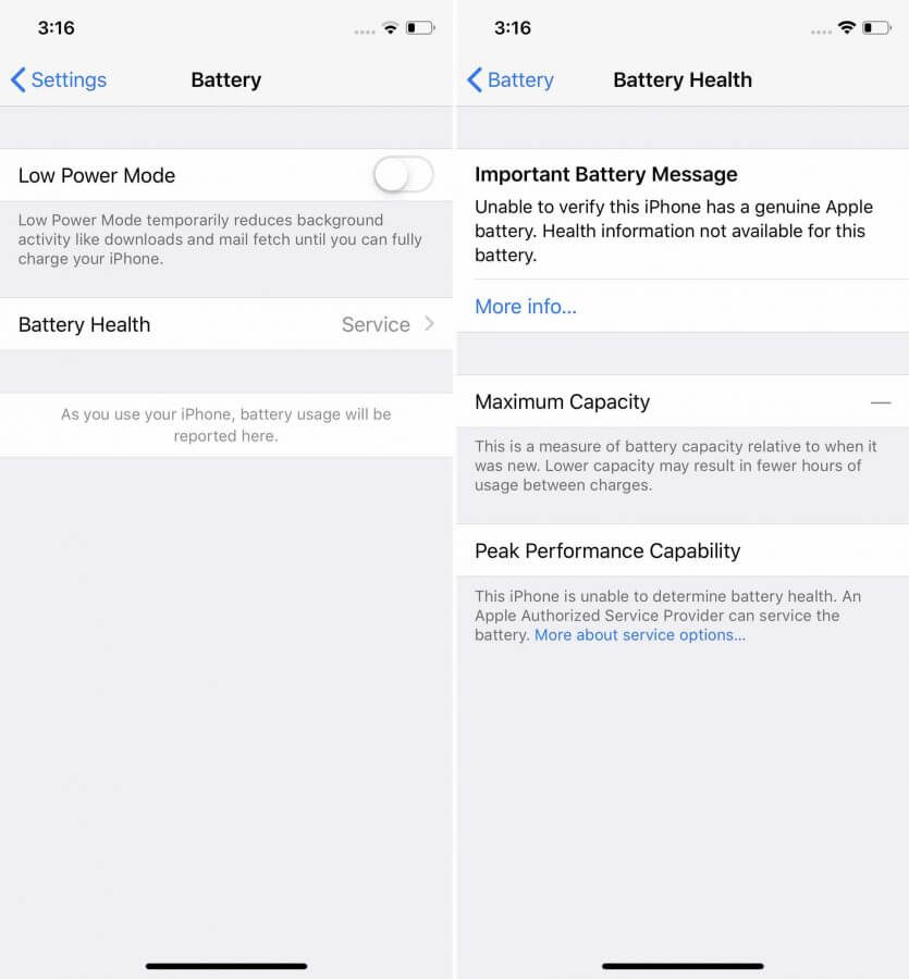 Apple now partially blocks third party battery replacements on iPhones