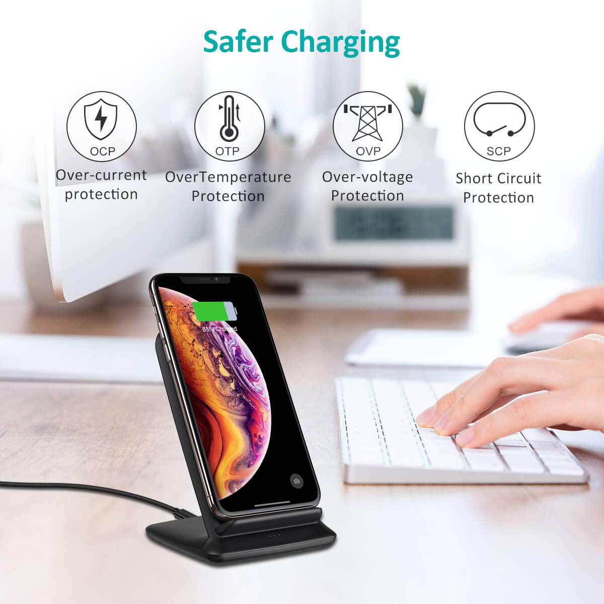 CHOETECH T555S-Q 15W Wireless Charging Stand