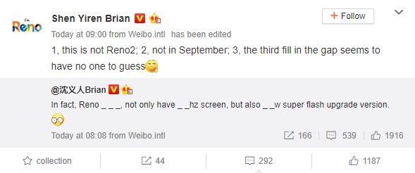 Brian Shen confirms a new Oppo smartphone to feature 90Hz display