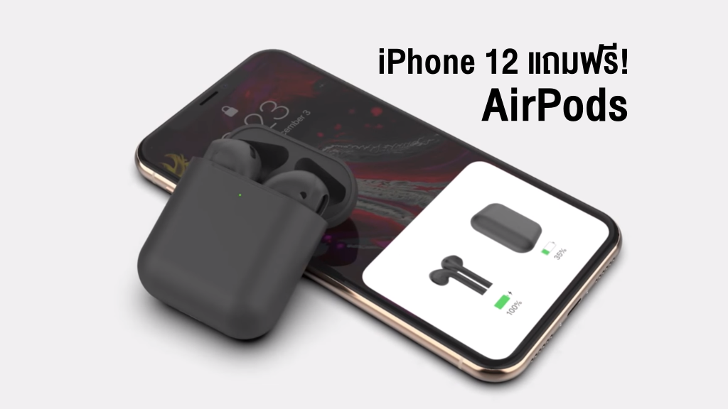 iPhone 12 with AirPods in Box