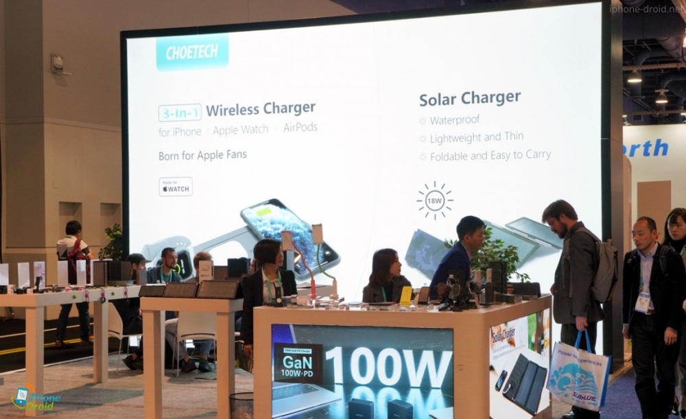 CHOETECH 16-coil Wireless Charging Pad and CHOETECH 100W GaN CES 2020 01