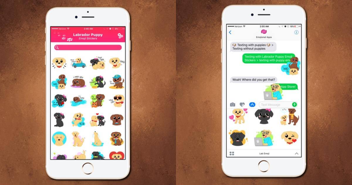 Labrador Puppy Emoji Stickers Free Download