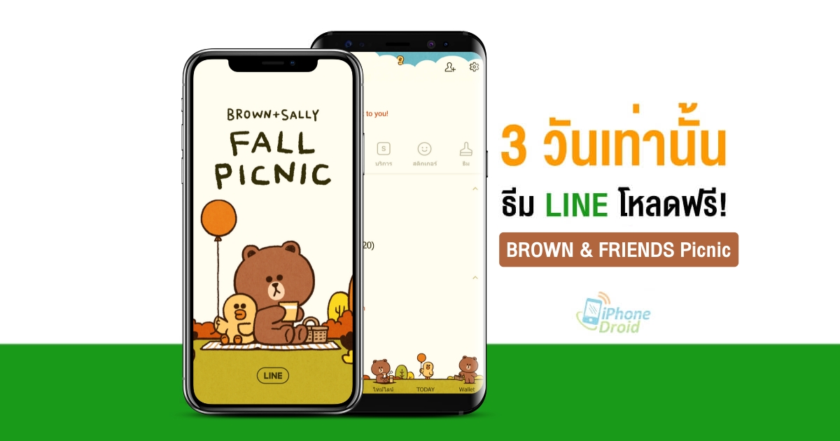 Get Free BROWN and FRIENDS Picnic LINE Theme