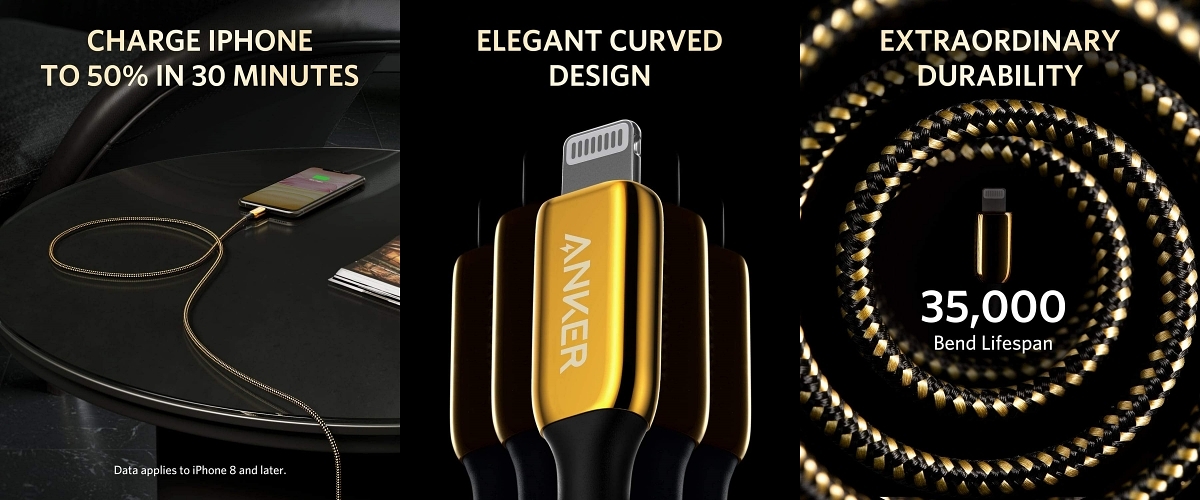 Anker 2020 Special Edition 24K Gold USB C to Lightning Cable