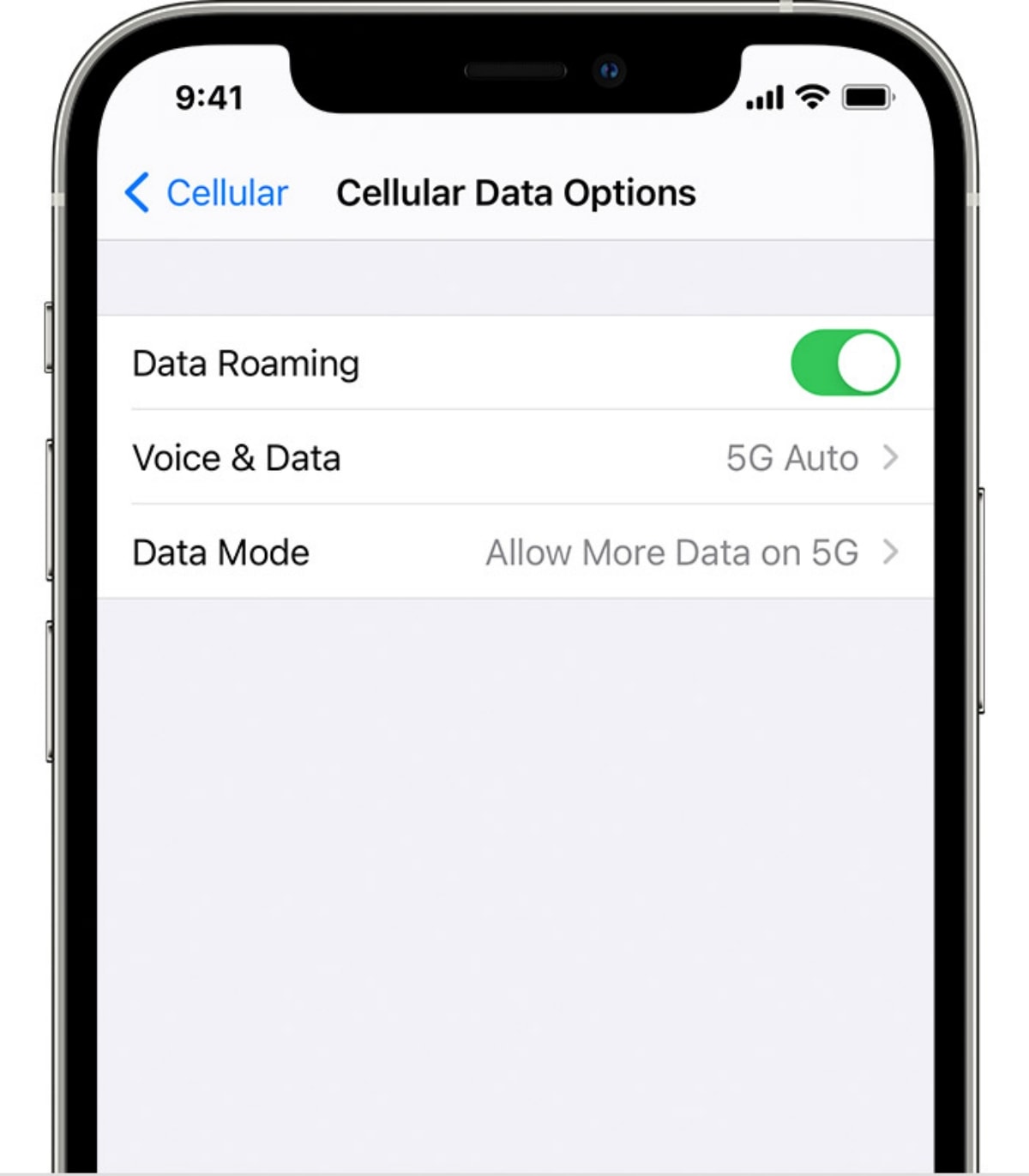 How to setting 5G and Data Mode with your iPhone 12