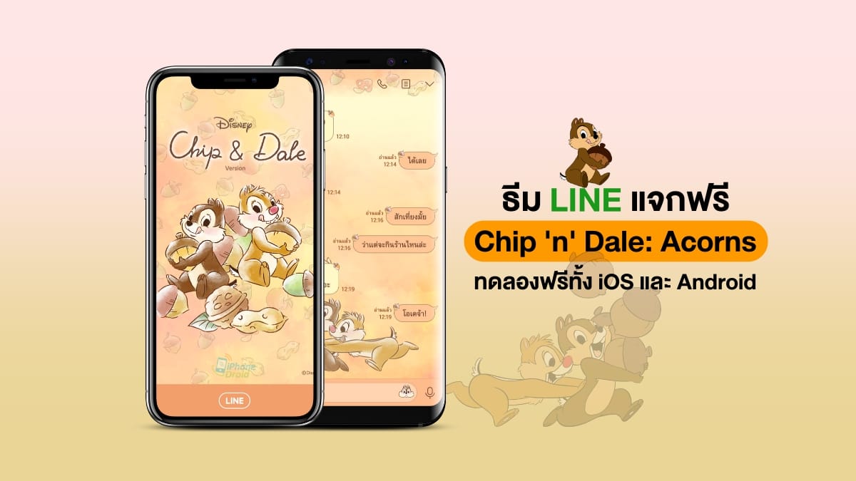 Chip and Dale- Acorns LINE Theme for free