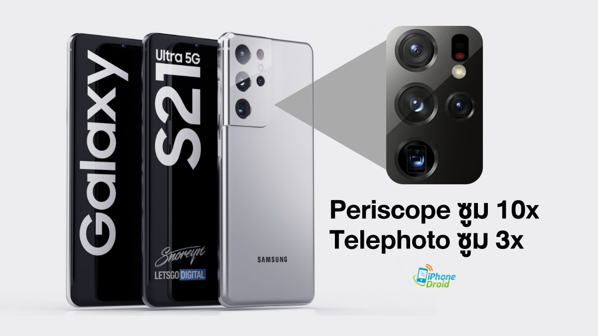 Samsung Galaxy S21 Ultra's camera detailed- 10x folded periscope joins 3x tele camera
