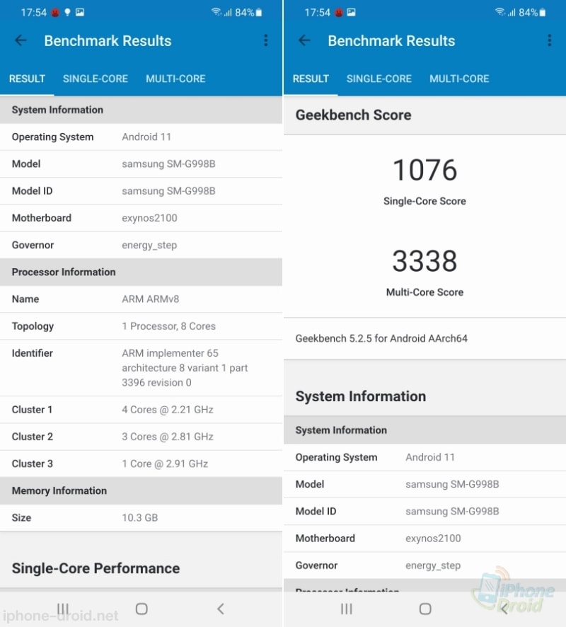 Samsung Galaxy S21 Ultra 5G AnTuTu Testing