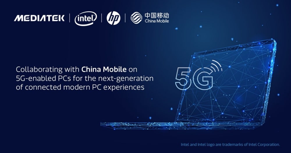 China Mobile, Intel, HP, MediaTek to deliver 5G-connected PCs