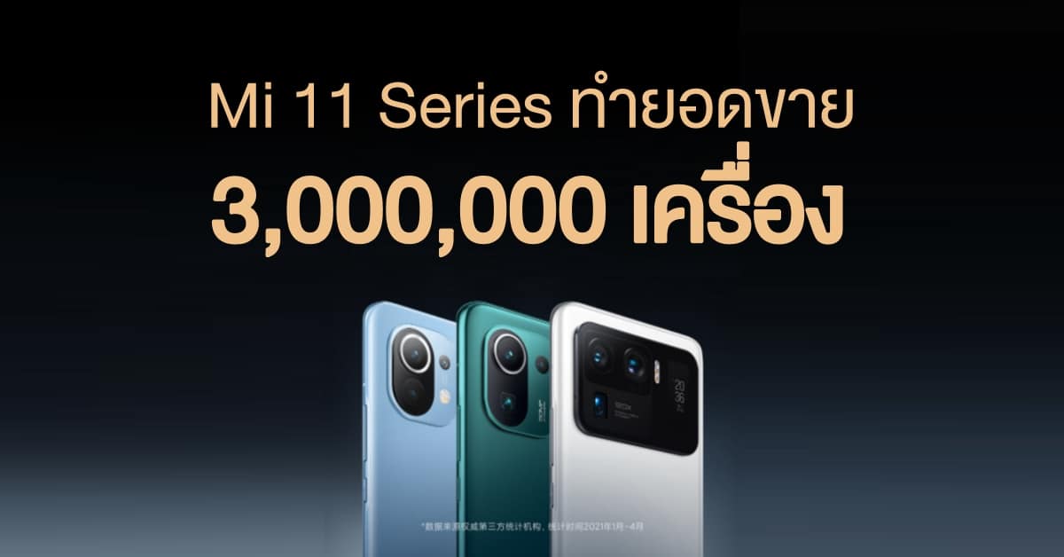 Xiaomi Mi 11, Mi 11 Pro, and Mi 11 Ultra reach 3 million cumulative sales worldwide