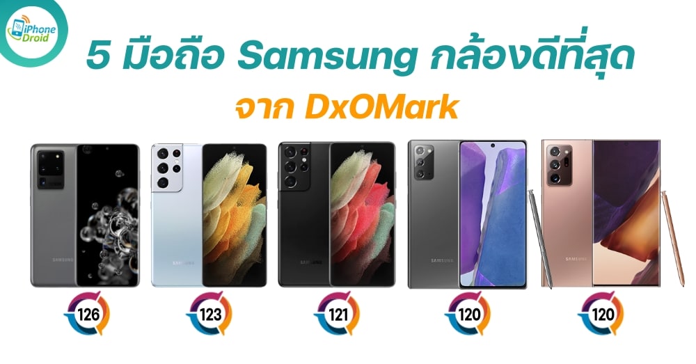 Top 5 Samsung mobile phones with the best rear camera from DxOMark