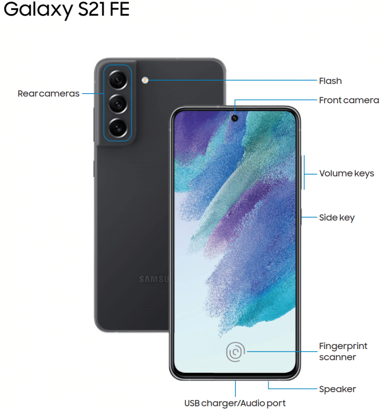 samsung galaxy fe size