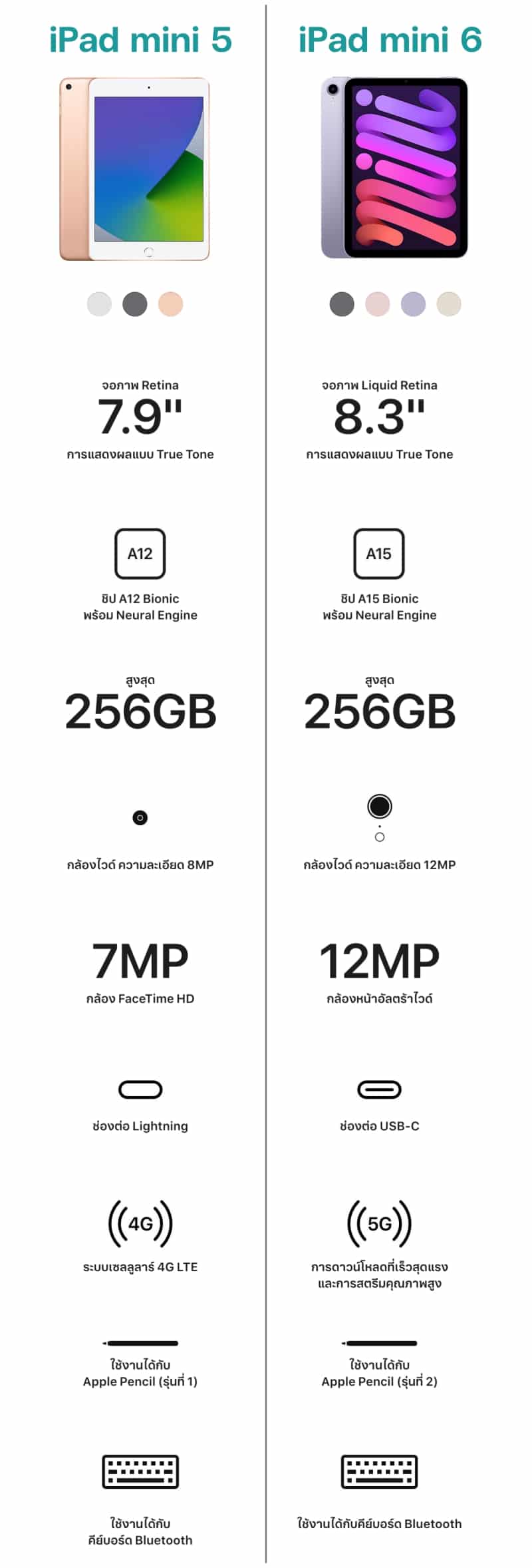 iPad mini 5 และ iPad mini 6