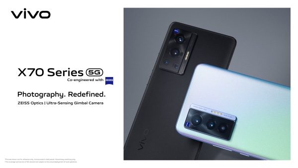 vivo เปิดตัว X70 Series 5G สมาร์ตโฟนเรือธงรุ่นท็อปสุดในไทย ด้วยกล้องที่พัฒนาร่วมกับ ZEISS มาพร้อมเทคโนโลยี ZEISS T* ราคาเริ่มต้นที่ 21,999 บาท thumbnail