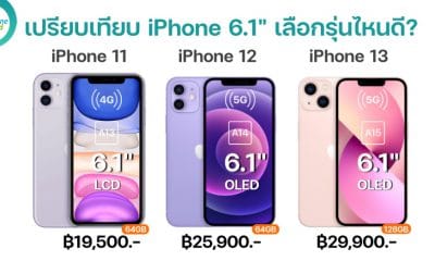 Compare iPhone 11, iPhone 12 and iPhone 13 with 6.1 inch screen, which model to choose