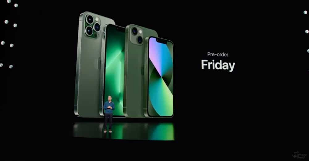 iPhone 13 and iPhone 13 Pro Green