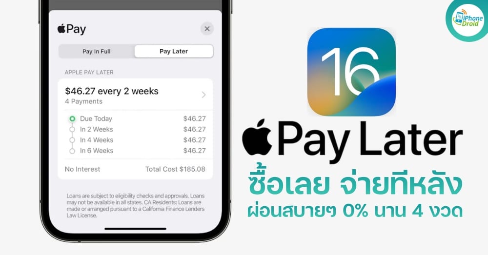 Apple Pay Later buy now, pay later service