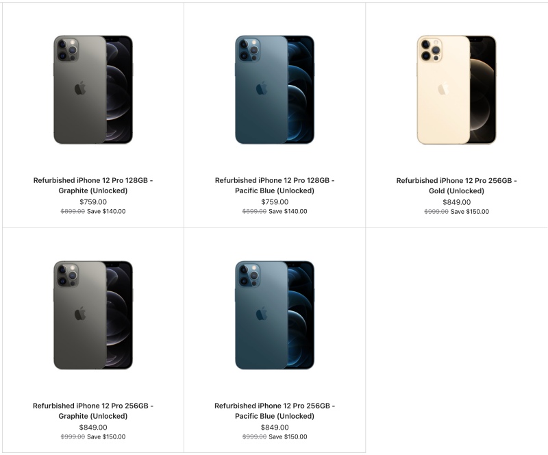 Apple Restocks Refurbished iPhone 12 Pro