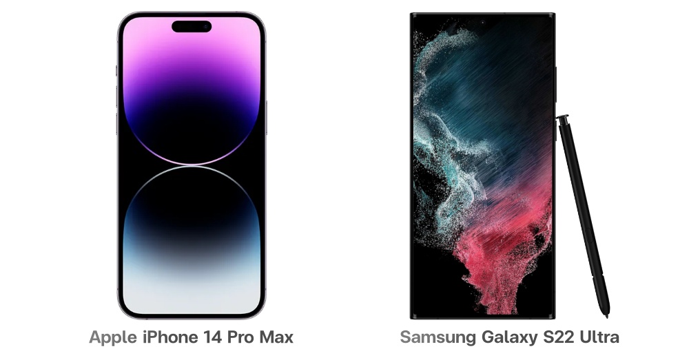 Compare iPhone 14 Pro Max and Samsung Galaxy S22 Ultra