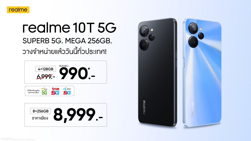 realme 10T 5G starting price 990 baht