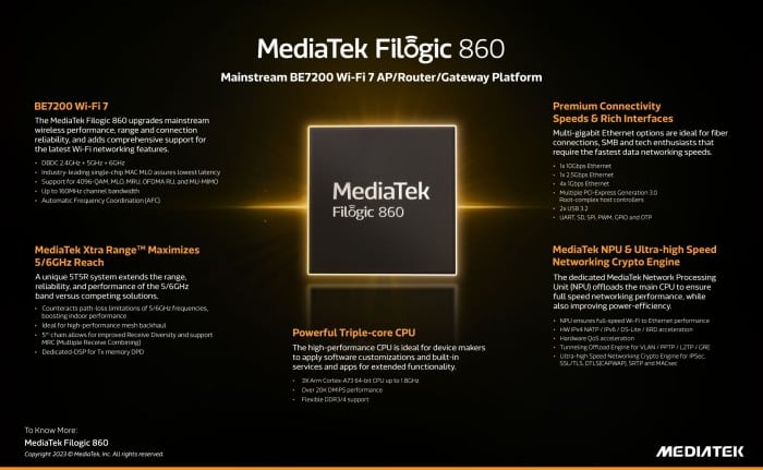 MediaTek Filogic 860 and Filogic 360