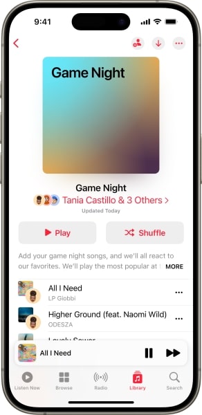 Apple Music Collaborate on Playlists and SharePlay