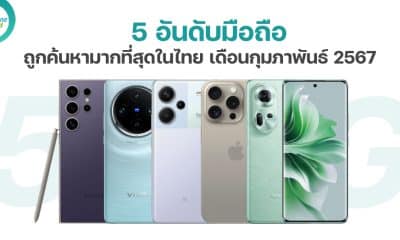 Top 5 Searched Smartphone in Thailand