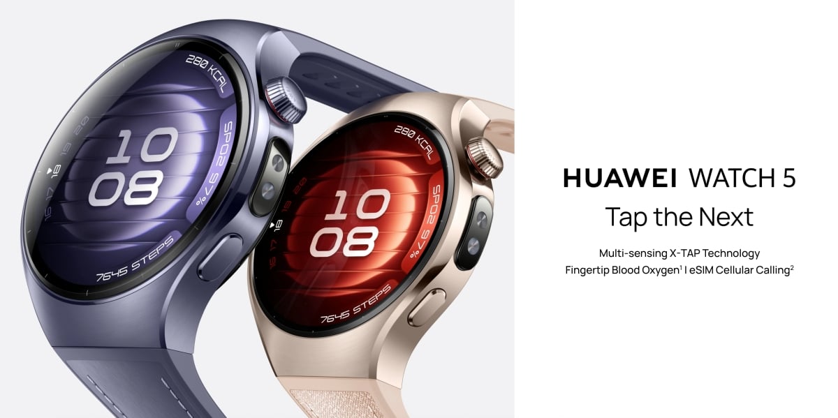 Huawei Watch 5 arrives with X-Tap health sensor