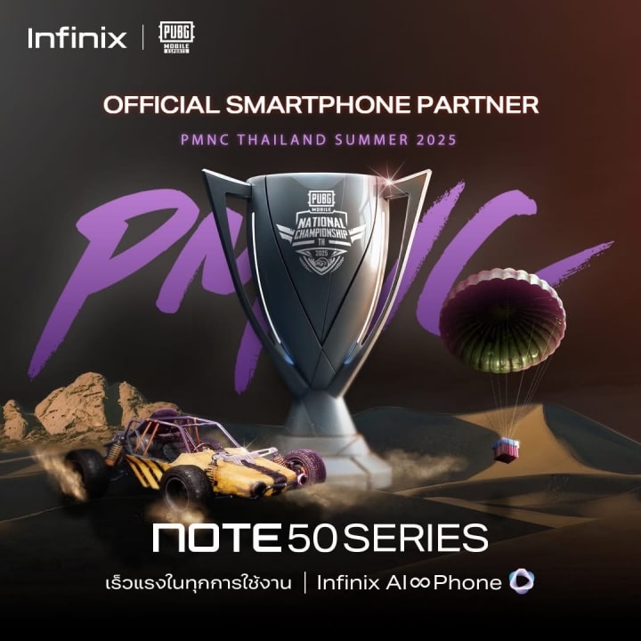 Infinix launches NOTE 50 Series as official smartphone partner of PMNC Thailand 2025