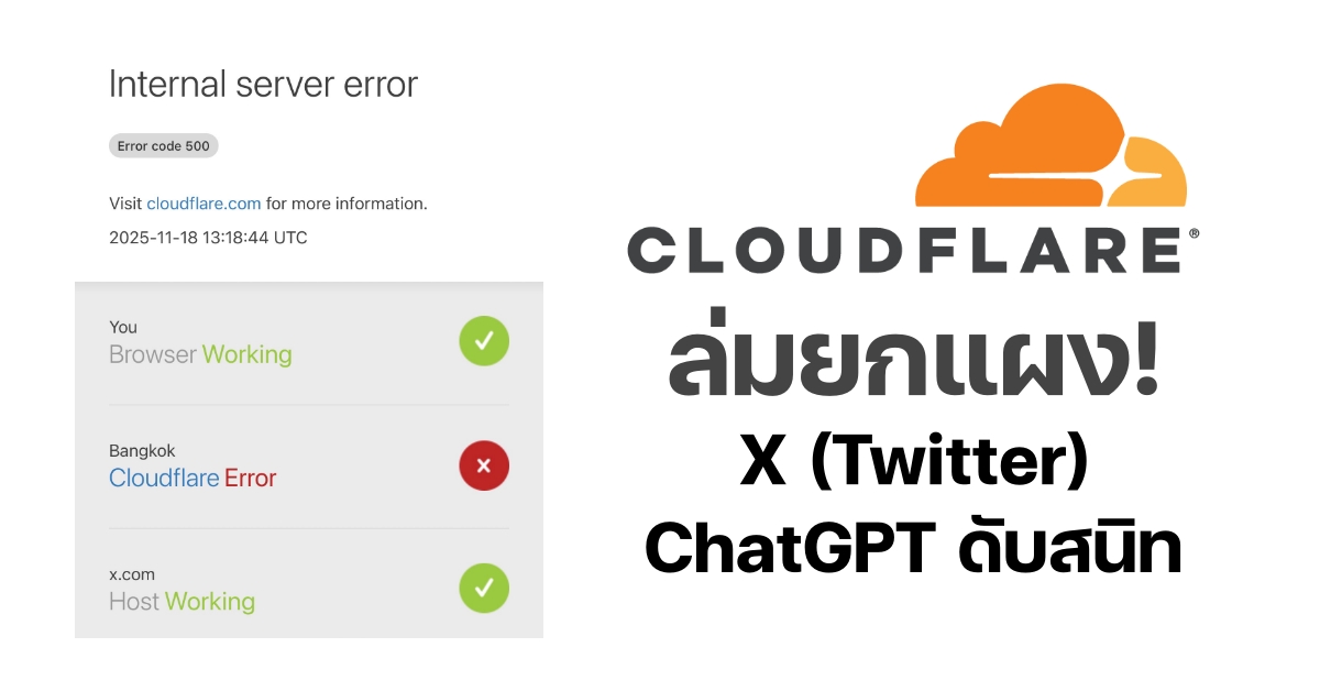 Cloudflare outage take down X, ChatGPT and websites