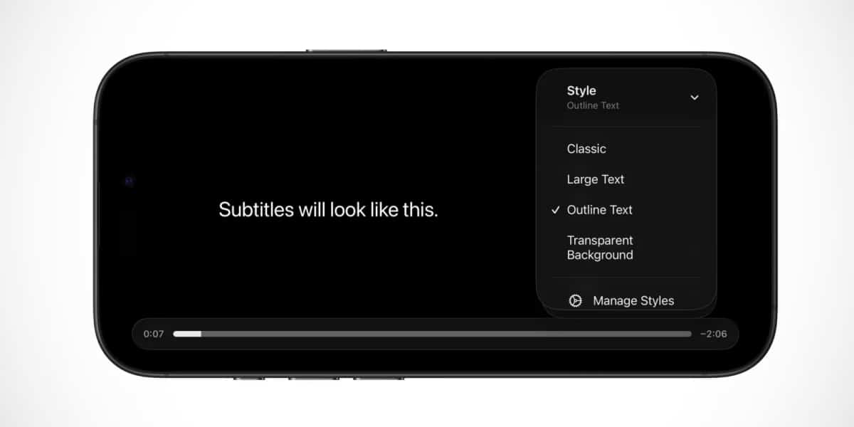 iOS 26.4 Customize video subtitle styles